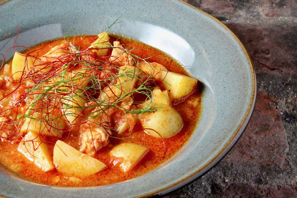 Smoky Salmon Stew with Tomato, Potato, and Fennel