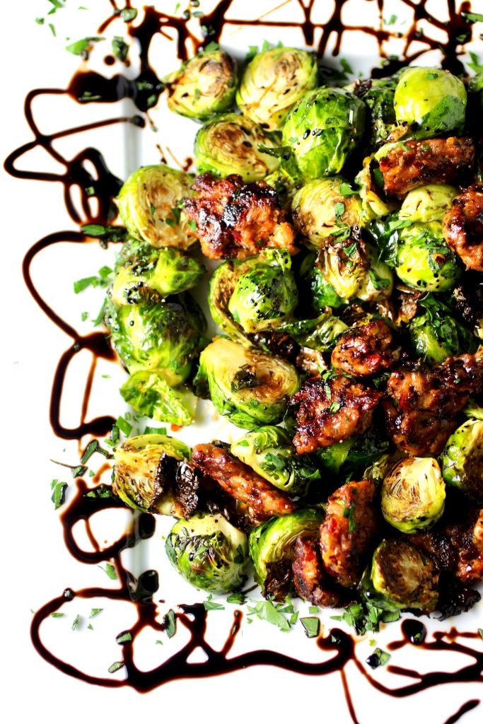 Roasted Brussels Sprouts, Italian Sausage, Balsamic Syrup - Taste With ...
