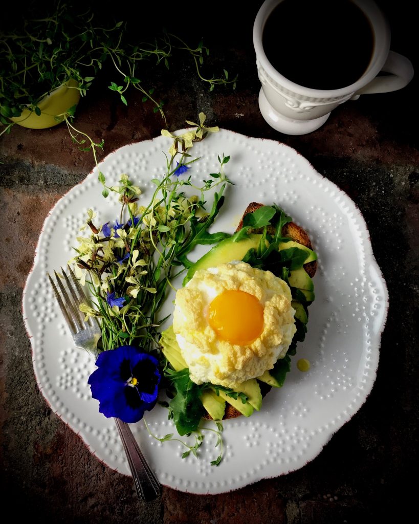 Cloud Egg Avocado Toast with Wild Arugula