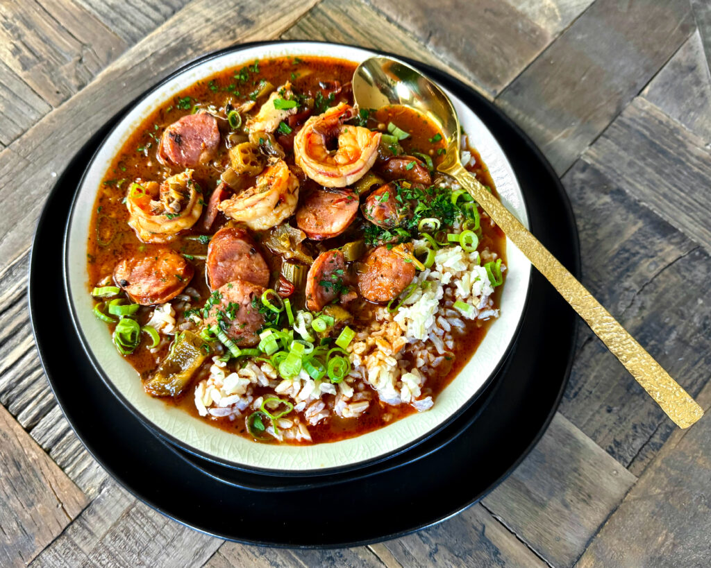 Andouille Sausage and Shrimp Gumbo Soup