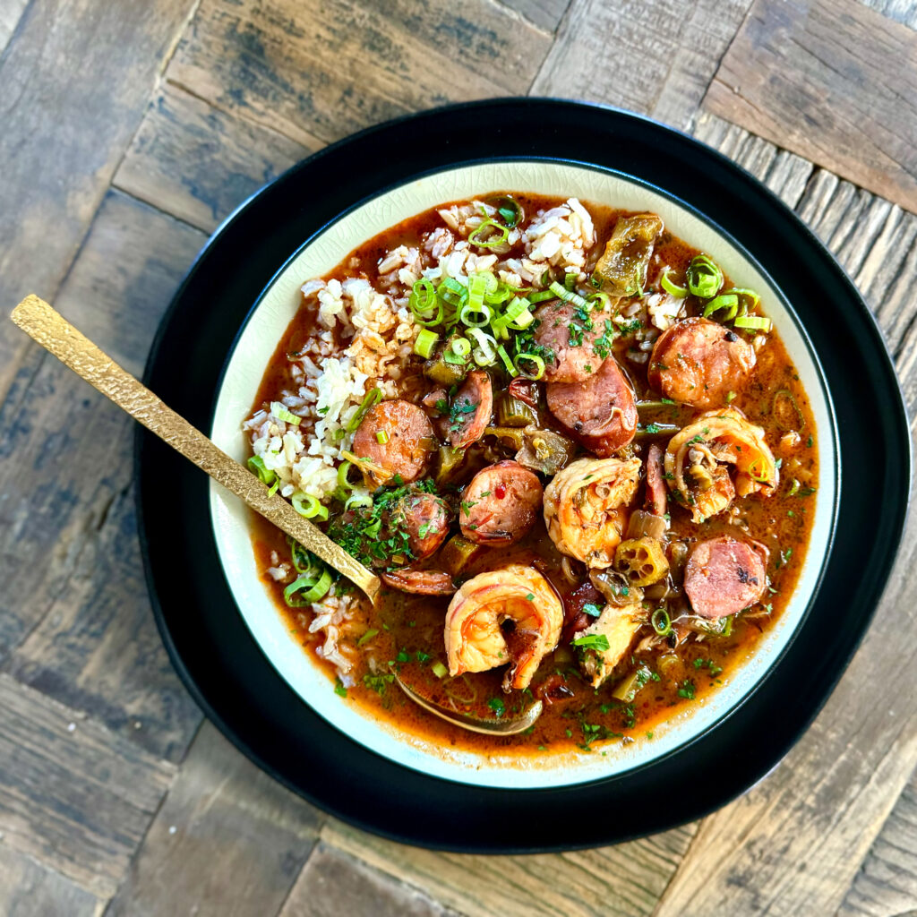 Andouille Sausage and Shrimp Gumbo Soup