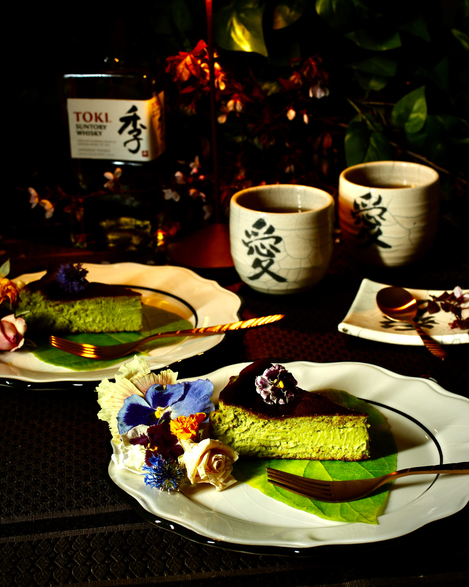 Basque Matcha Cheesecake - Taste With The Eyes