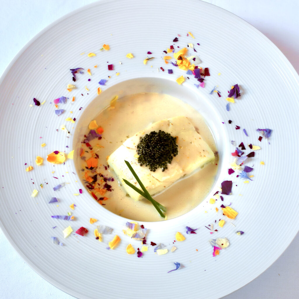 Roasted Sablefish, Chardonnay Cream Sauce, Caviar